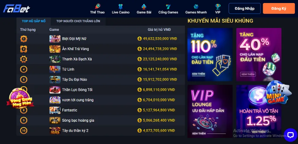 Các trò chơi cá cược đa dạng tại ontop88 win